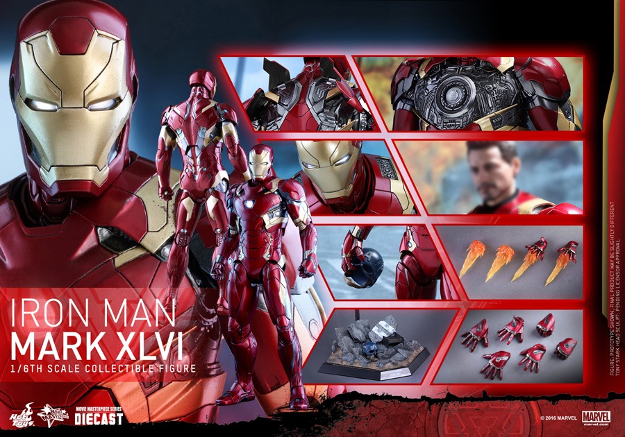 【ムービー・マスターピース DIECAST】「シビル・ウォー／キャプテン・アメリカ」 1/6スケールフィギュア　アイアンマン・マーク46