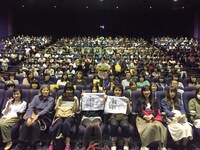 宮城・109シネマズ富谷にて開催された「殿、利息でござる！」舞台挨拶の様子。