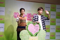「植物図鑑 運命の恋、ひろいました」プレミアムトークショーイベントの様子。左から高畑充希、岩田剛典。