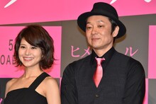 「ヒメアノ～ル」ジャパンプレミアの様子。左から佐津川愛美、吉田恵輔。
