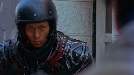 「狂い咲きサンダーロード」より、主演の山田辰夫。