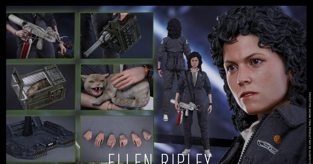エイリアン」リプリーの1/6フィギュア登場、火炎放射器や猫の 