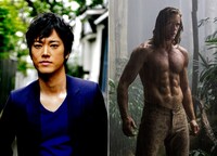 「ターザン：REBORN」日本語吹替版でターザンの声を担当する桐谷健太（左）、アレクサンダー・スカルスガルド演じるターザン（右）。