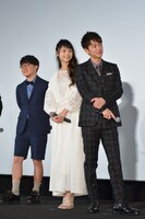 「世界から猫が消えたなら」初日舞台挨拶の様子。