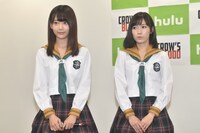 「CROW'S BLOOD」囲み取材の様子。