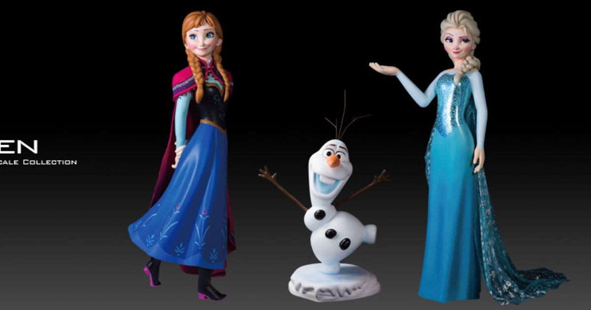 ありのまま”のアナ、エルサ、オラフが自宅に、等身大フィギュア発売 