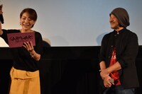「ガルム・ウォーズ」初日舞台挨拶の様子。