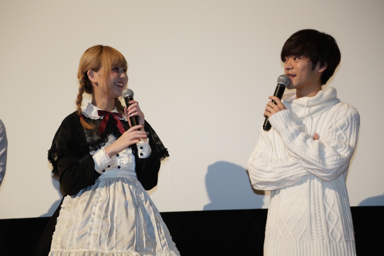 「燐寸少女 マッチショウジョ」初日舞台挨拶の様子。
