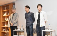 「君の映画への熱い想いを、TSUTAYAへぶつけNight★」トークイベントより、左からプロデューサーの久保田修、「TCP 2015」準グランプリ受賞者の片桐健滋氏と加藤卓哉氏。