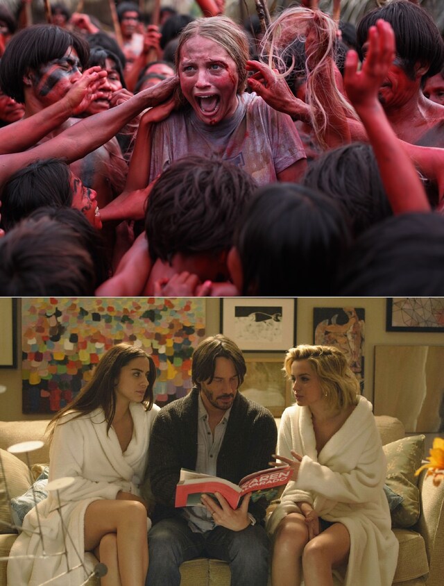 「グリーン・インフェルノ」（上）「ノック・ノック」（下）