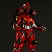 エヴァ弐号機イメージカラーの3式機龍（メカゴジラ）。