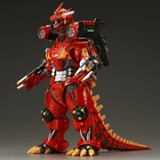 エヴァ弐号機イメージカラーの3式機龍（メカゴジラ）。