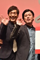 左からとろサーモン村田、井下好井・好井。