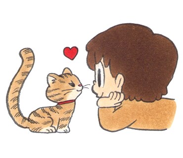 「たけるとねこ」LINEスタンプ（1セット240円または100LINEコイン） (c)AMUSE