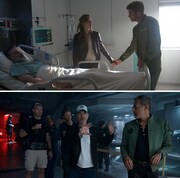 「インデペンデンス・デイ：リサージェンス」新場面写真（上）と、メイキングカット（下）。