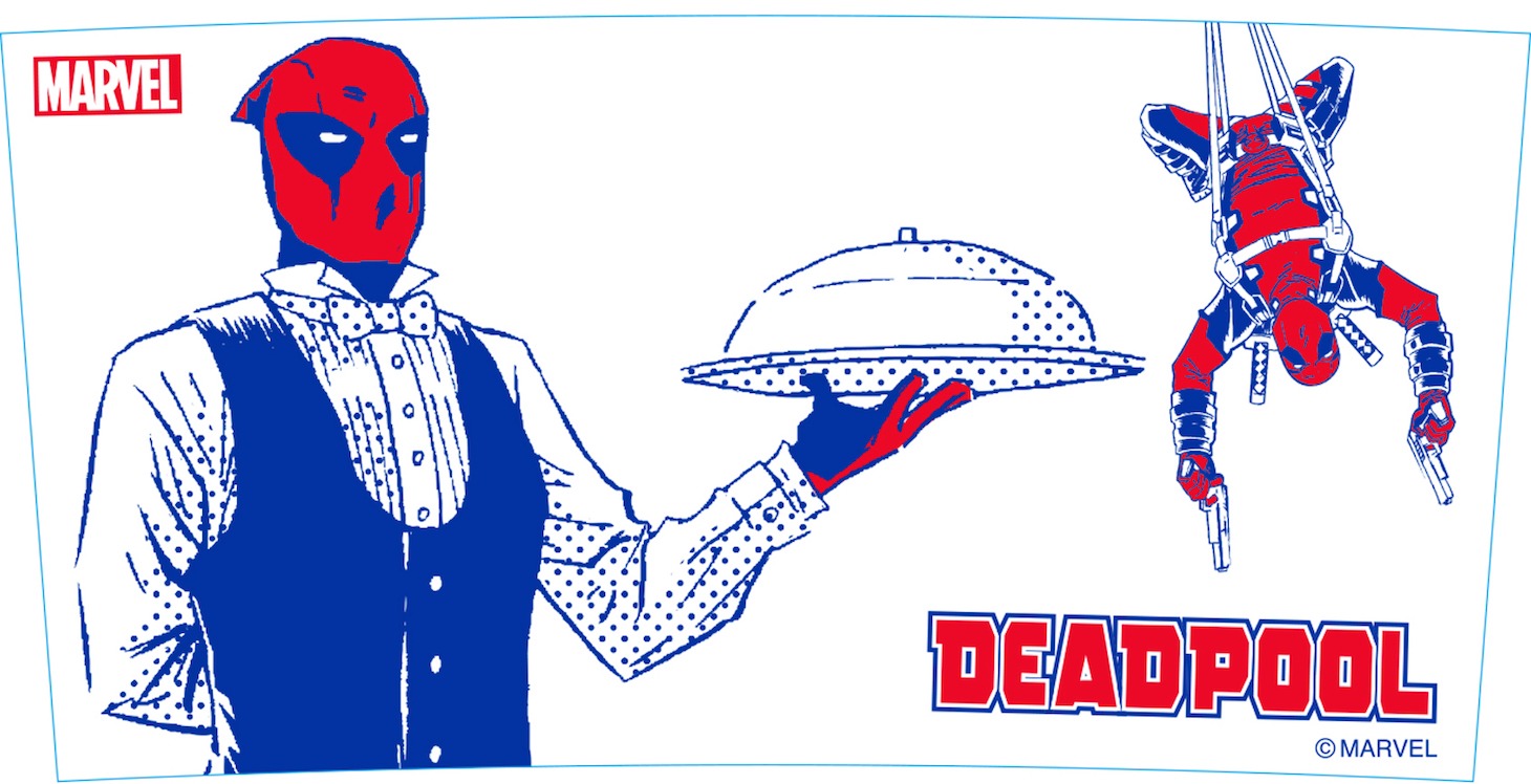 デッドプール「スタッキングマグカップ」（1080円）のデザイン。(c)MARVEL