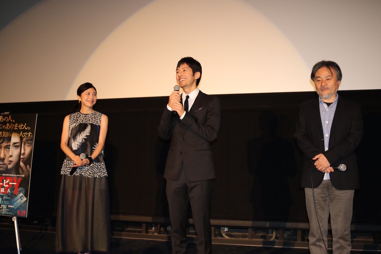 「クリーピー 偽りの隣人」舞台挨拶の様子。