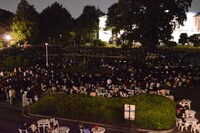 過去の「博物館で野外シネマ」の様子。