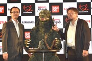 「S.H.MonsterArts ゴジラシリーズ」発表会の様子。