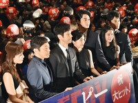 「クリーピー 偽りの隣人」初日舞台挨拶の様子。