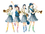 「青空エール」とコラボしたwhiteeeenのビジュアル。左から、meri、kana、hima、noa。