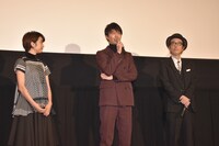 「二重生活」初日舞台挨拶の様子。