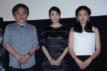 「クリーピー 偽りの隣人」トークイベントの様子。左から黒沢清、竹内結子、藤野涼子。