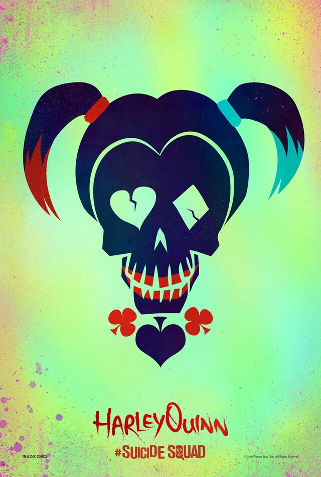 ハーレイ・クインのスカルイラスト。