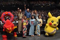 「ポケモン・ザ・ムービーXY&Z『ボルケニオンと機巧（からくり）のマギアナ』」完成披露試写会の様子。