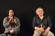 左から中原昌也、イエジー・スコリモフスキ。