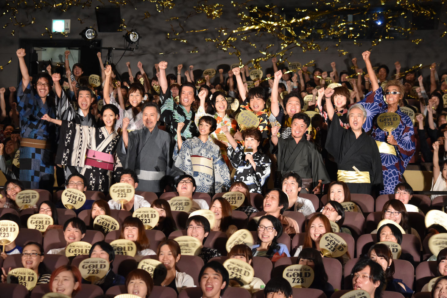 「ONE PIECE FILM GOLD」舞台挨拶の様子。