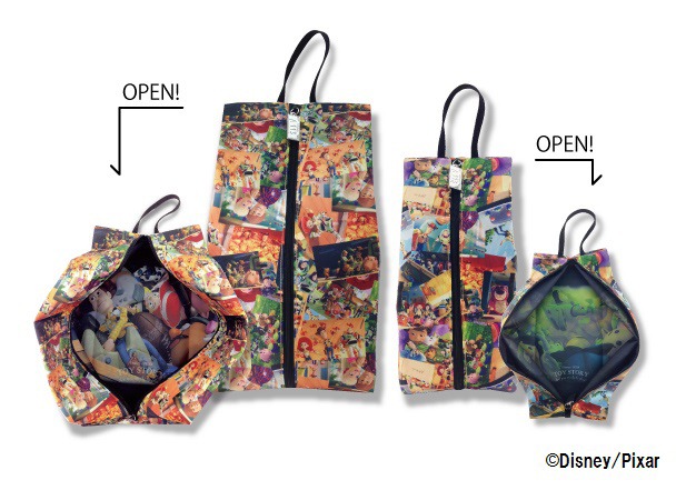 「トイ・ストーリー」収納ケース（Sサイズ1620円、Mサイズ1944円）