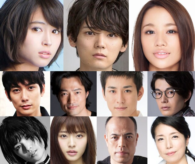 上段左から広瀬アリス、古川雄輝、高橋メアリージュン。中段左から平岡祐太、前川泰之、高畑裕太、弥尋。下段左からMikako（FAKY）、古畑星夏、田中要次、高橋ひとみ。