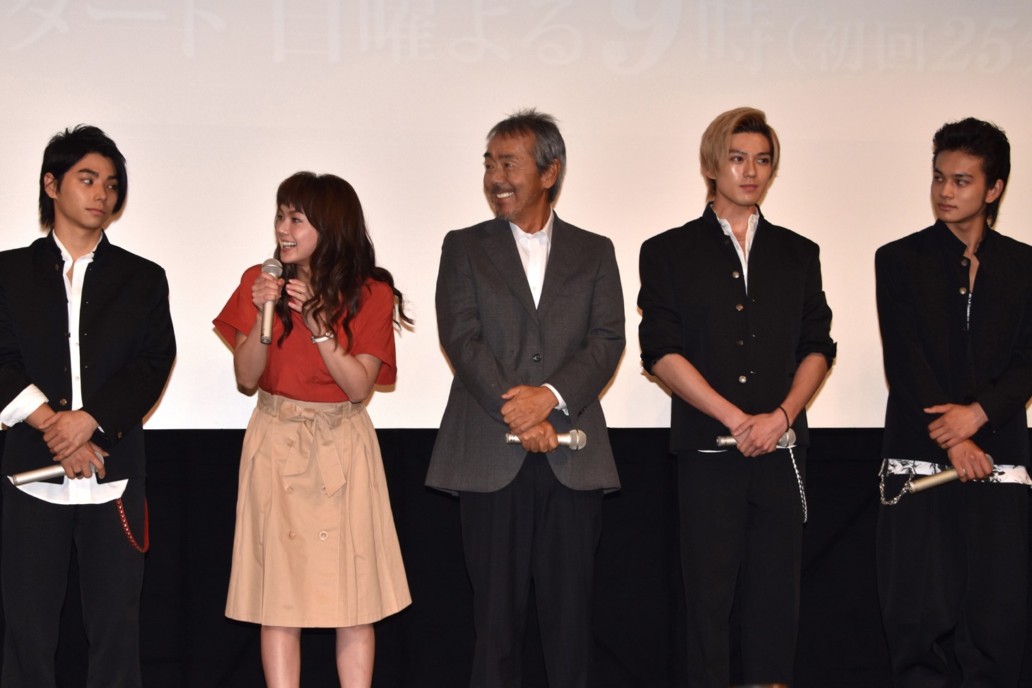 ドラマ「仰げば尊し」舞台挨拶の様子。