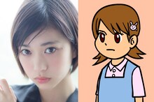 左から森川葵、森川が声を吹き込むキャラクター・里美。
