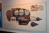 三鷹の森ジブリ美術館の企画展示「猫バスにのって ジブリの森へ」の様子。