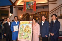 三鷹の森ジブリ美術館のリニューアルオープンを記念したセレモニーの様子。