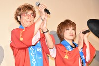 「ポケモン・ザ・ムービーXY&Z『ボルケニオンと機巧（からくり）のマギアナ』」初日舞台挨拶の様子。