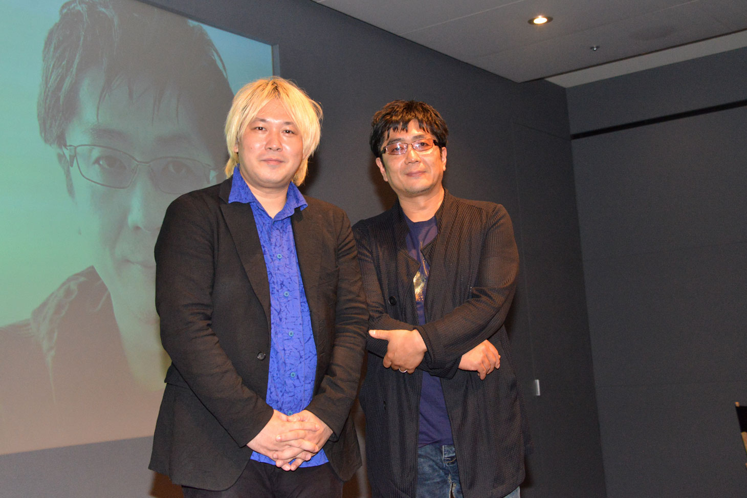 「Meet the Filmmaker」に登壇した大友啓史（右）と津田大介（左）。
