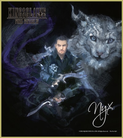「KINGSGLAIVE FINAL FANTASY XV」劇場来場者にプレゼントされるニックスのイメージボード色紙。