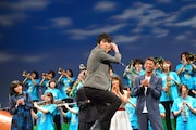 「青空エール」完成披露試写会にて、山田裕貴。