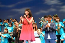 「青空エール」完成披露試写会にて、志田未来。