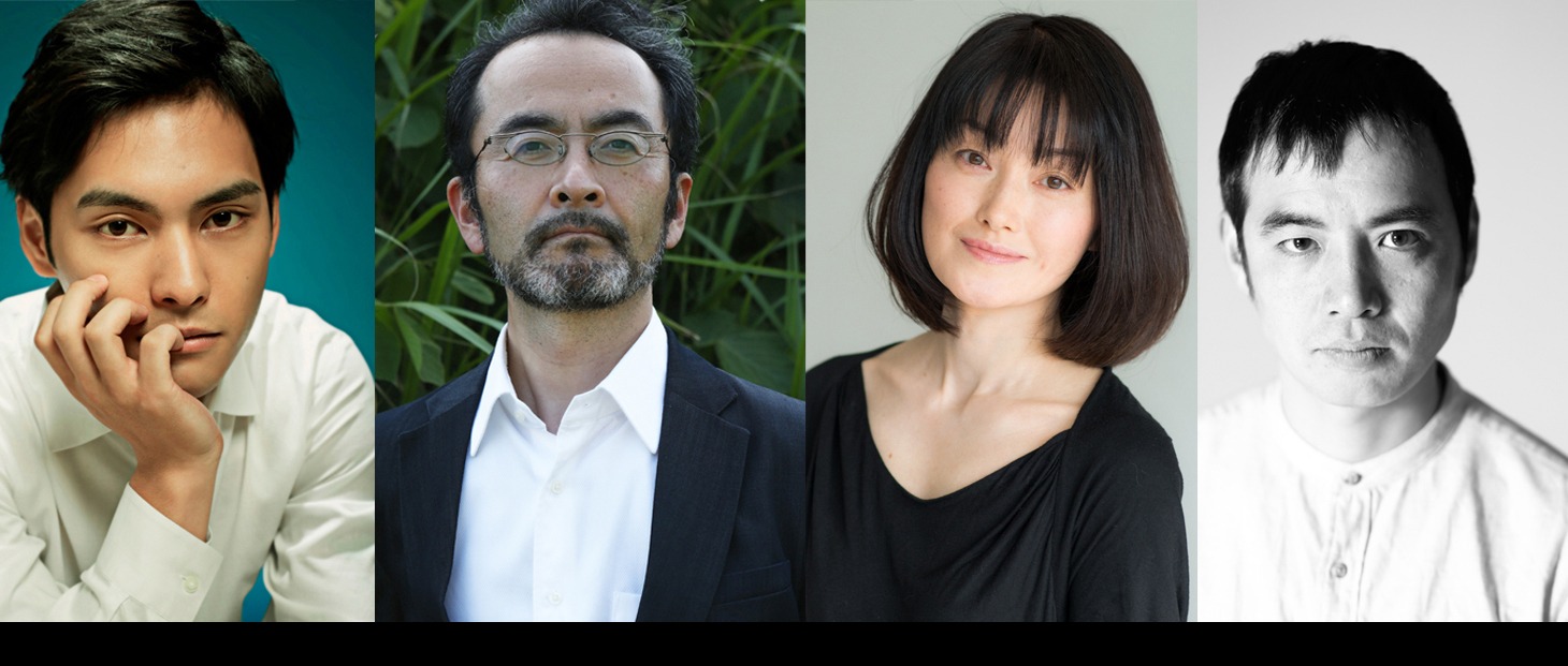 左から柳楽優弥、古舘寛治、内田淳子、松浦祐也。