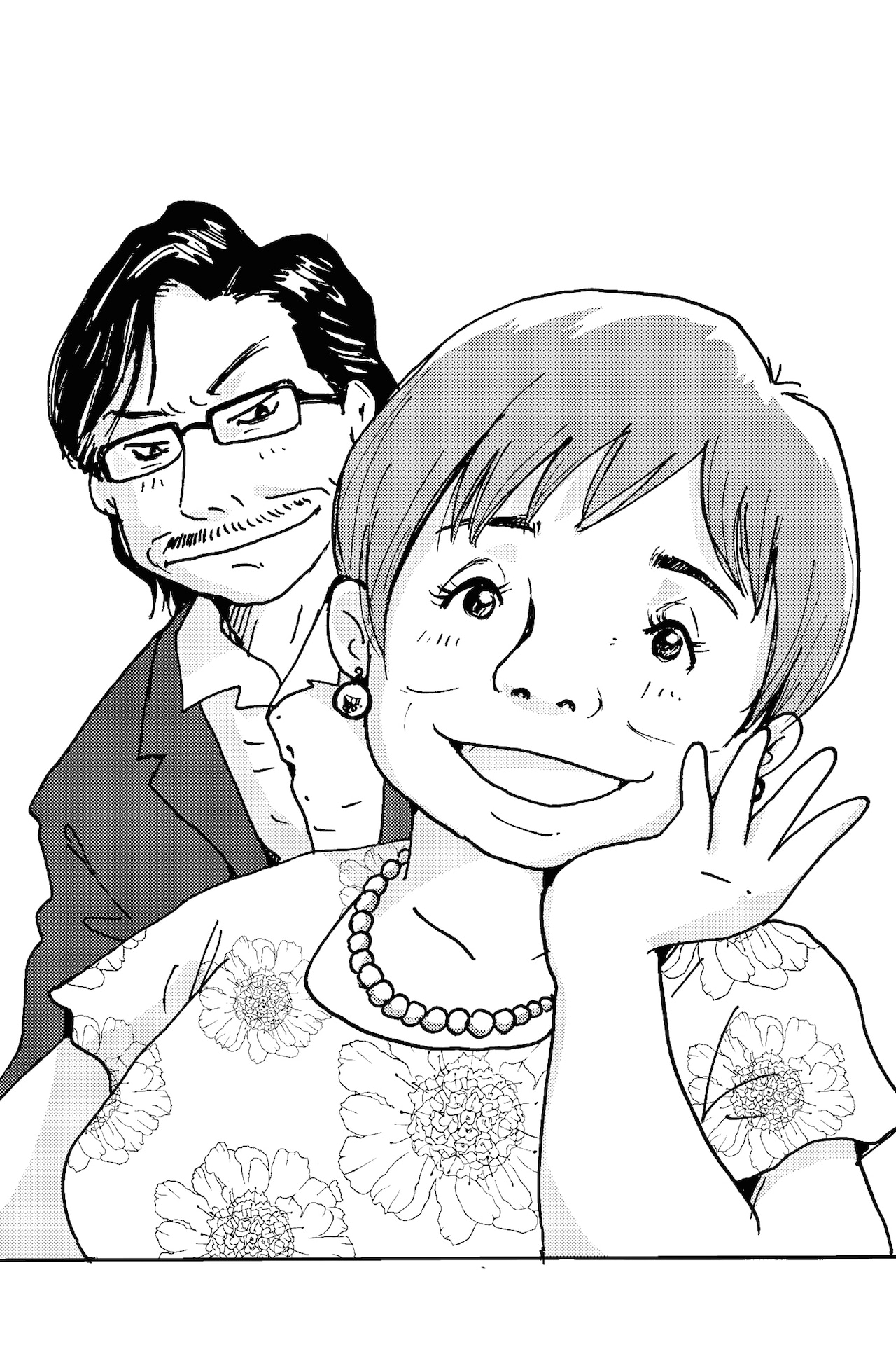 村上たかしによる「後妻業の女」のイラスト。