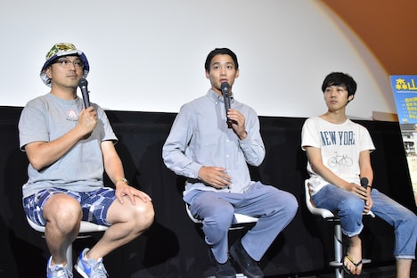「森山中教習所」トークショーより、左から豊島圭介、野村周平、真造圭伍。