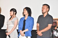 「コープスパーティー Book of Shadows」初日舞台挨拶の様子。