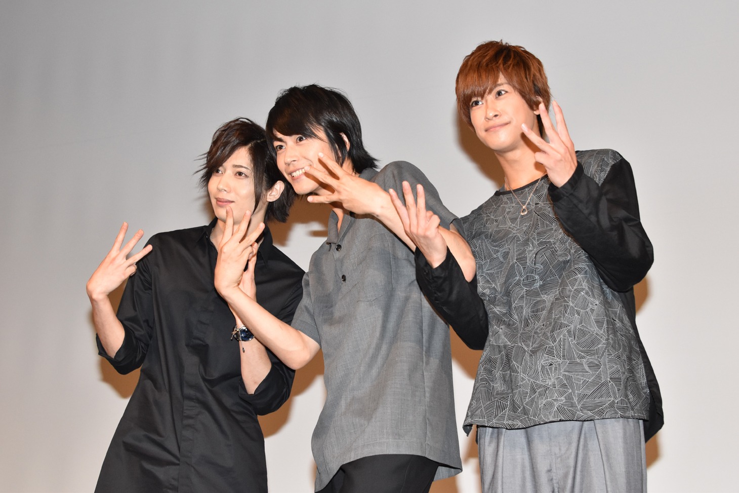 「天秤をゆらす。」完成披露イベントの様子。左から染谷俊之、廣瀬智紀、赤澤燈。