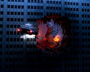 「ゴジラ対エヴァンゲリオン ジオラマ大決戦」にて展示されているジオラマ。