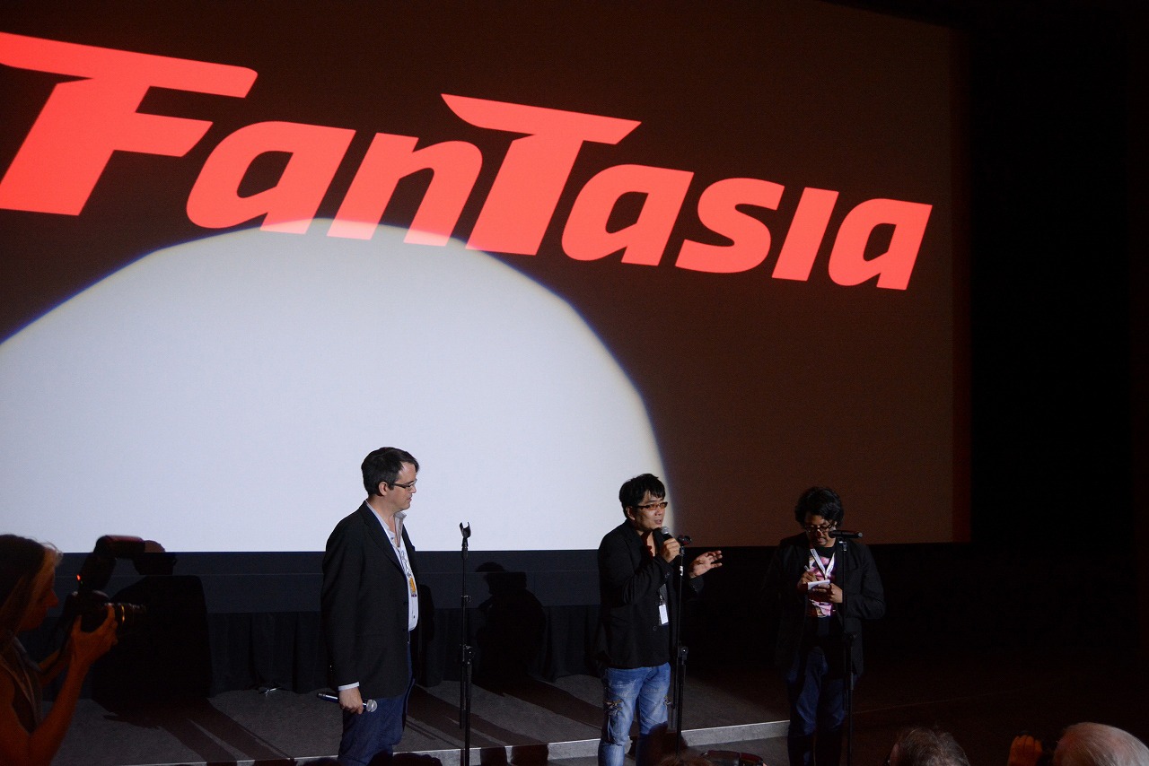 第20回ファンタジア国際映画祭に出席した大友啓史（中央）。