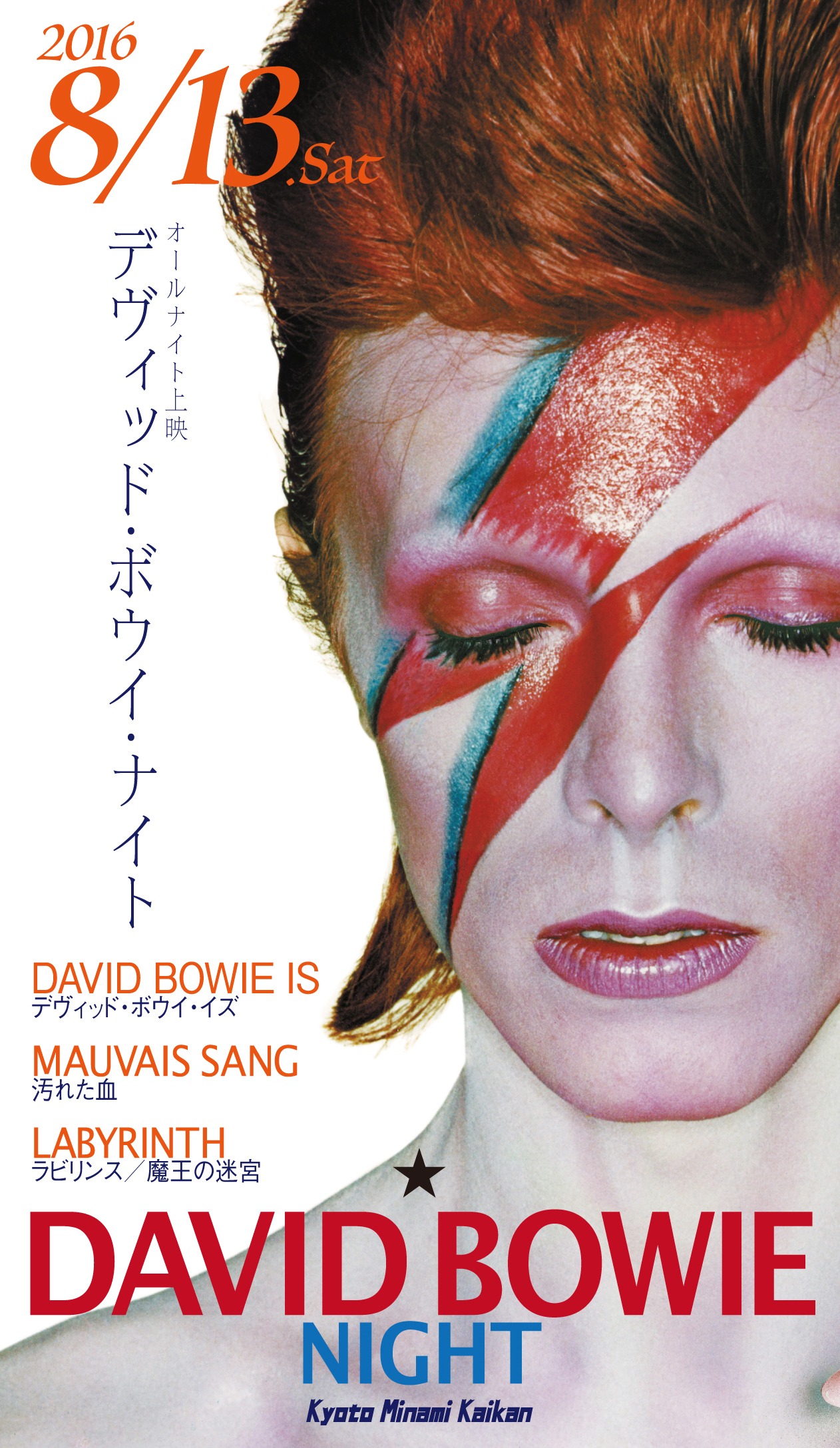 「デヴィッド・ボウイ・ナイト」チラシ